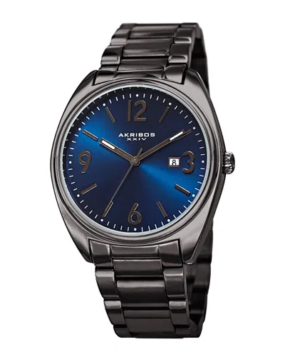 Akribos Xxiv Men's Stainless Steel Watch In Metallic
