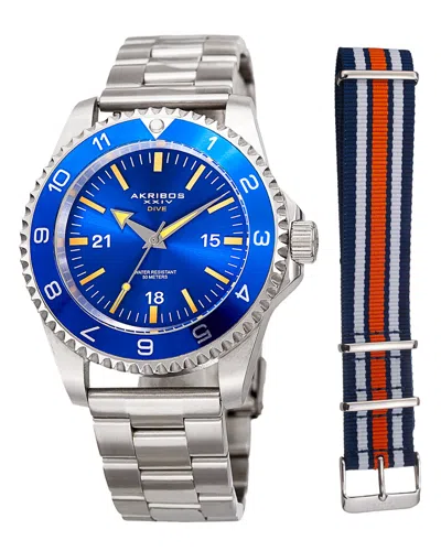 Akribos Xxiv Men's Stainless Steel Watch