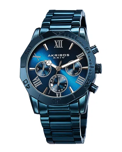 Akribos Xxiv Men's Stainless Steel Watch In Gray