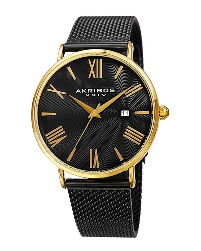 Akribos Xxiv Men's Stainless Steel Watch In Gray