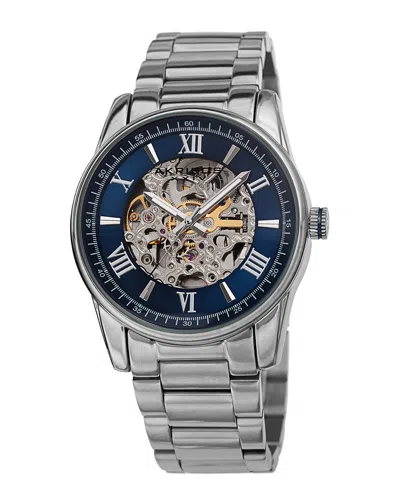 Akribos Xxiv Men's Stainless Steel Watch In Gray