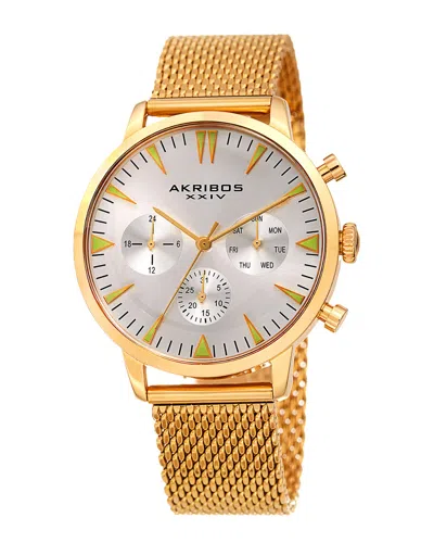 Akribos Xxiv Men's Stainless Steel Watch