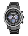 Akribos Xxiv Men's Steel Diamond Watch