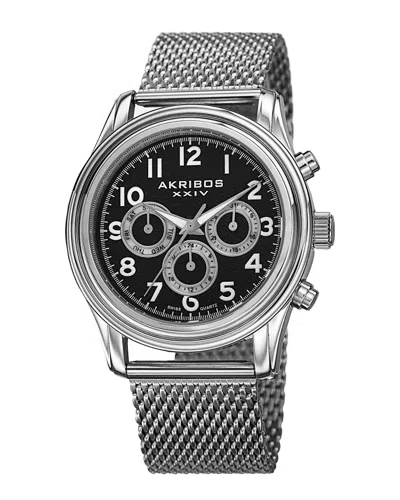 Akribos Xxiv Men's Ultimate Analog Watch In Metallic