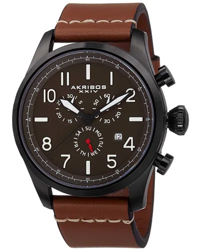 Akribos Xxiv Men's Ultimate Watch In Brown