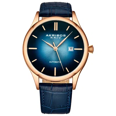 Akribos Xxiv Men's Watch In Blue