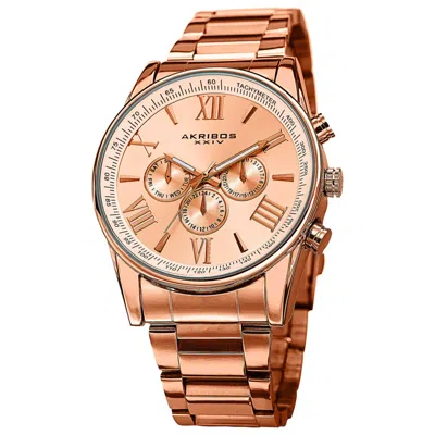 Akribos Xxiv Men's Watch Ak736rg In Gold