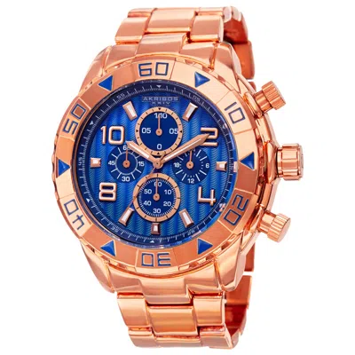 Akribos Xxiv Men's Watch Ak814rgbu In Brown