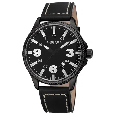 Akribos Xxiv Men's Watch Ak833wt In Black