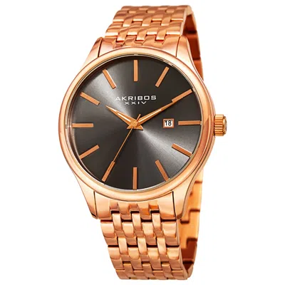 Akribos Xxiv Men's Watch Ak941rg In Gold