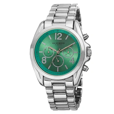 Akribos Xxiv Multi-function Green Dial Ladies Watch Ak760sstq