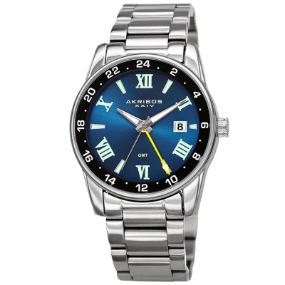 Akribos Xxiv Quartz Blue Dial Men's Watch Ak1055ssbu