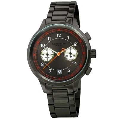 Akribos Xxiv Quartz Grey Dial Men's Watch Ak1071gn In Metallic