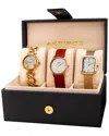 Akribos Xxiv Set Of 3 Diamond Watches