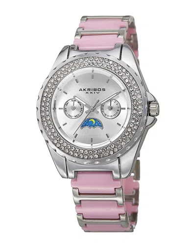 Akribos Xxiv Women's Alloy & Ceramic Watch