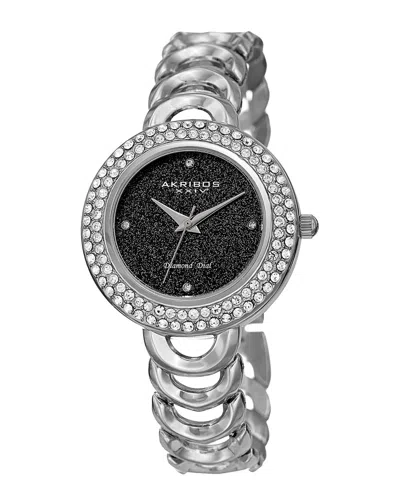 AKRIBOS XXIV AKRIBOS XXIV WOMEN'S ALLOY DIAMOND WATCH