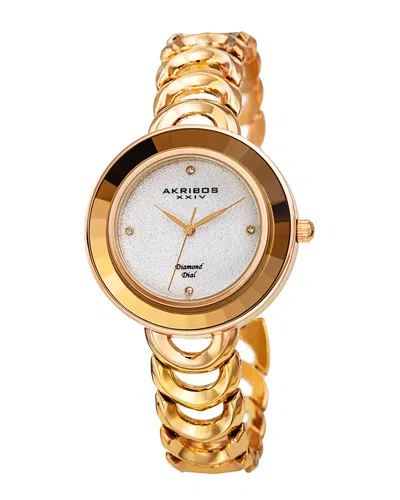 AKRIBOS XXIV AKRIBOS XXIV WOMEN'S ALLOY DIAMOND WATCH