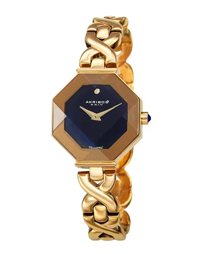 Akribos Xxiv Women's Brass Diamond Watch