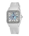 Akribos Xxiv Akribos Mother Of Pearl Dial White Ceramic Ladies Watch Ak546wt