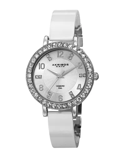 Akribos Xxiv Women's Ceramic Diamond Watch