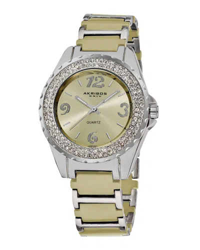 Akribos Xxiv Women's Ceramic Watch In Multi