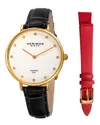 Akribos Xxiv Women's Diamond Leather Watch