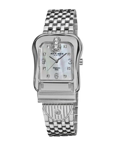 Akribos Xxiv Women's Diamond Watch In Metallic