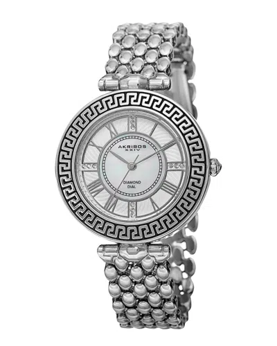 Akribos Xxiv Women's Diamond Watch In Metallic