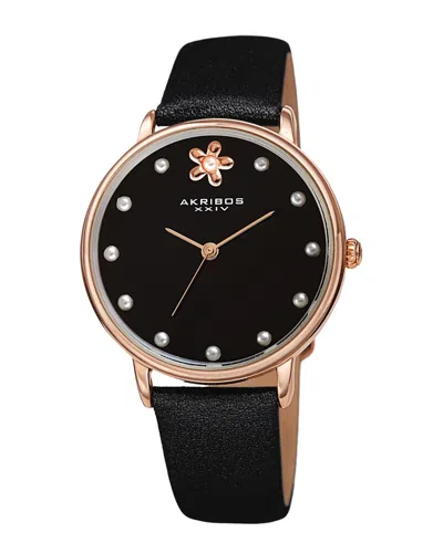 Akribos Xxiv Women's Genuine Leather Watch