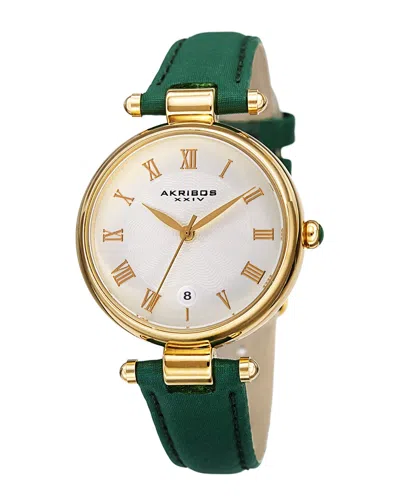 Akribos Xxiv Women's Genuine Leather Watch