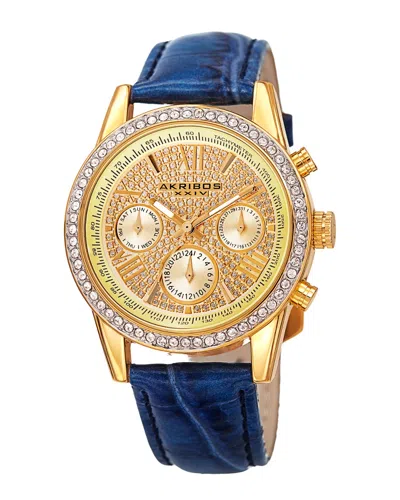 Akribos Xxiv Women's Genuine Leather Watch