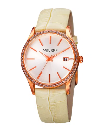 Akribos Xxiv Women's Genuine Leather Watch