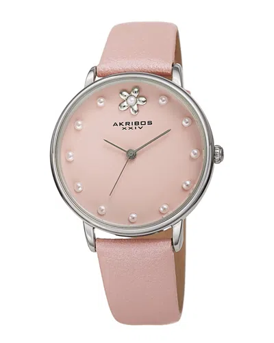 Akribos Xxiv Women's Genuine Leather Watch