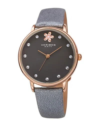 AKRIBOS XXIV AKRIBOS XXIV WOMEN'S GENUINE LEATHER WATCH