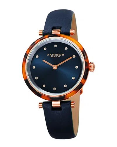 AKRIBOS XXIV AKRIBOS XXIV WOMEN'S GENUINE LEATHER WATCH