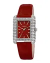 Akribos Xxiv Women's Genuine Patent Leather Watch