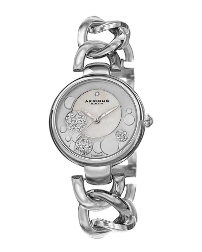 Akribos Xxiv Women's Ladies Diamond Watch In Metallic