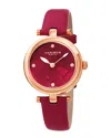 Akribos Xxiv Women's Leather Diamond Watch