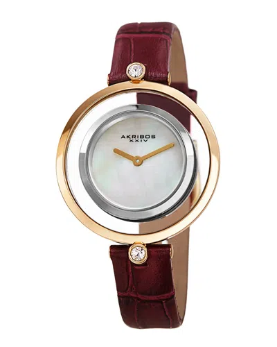 Akribos Xxiv Women's Leather Watch