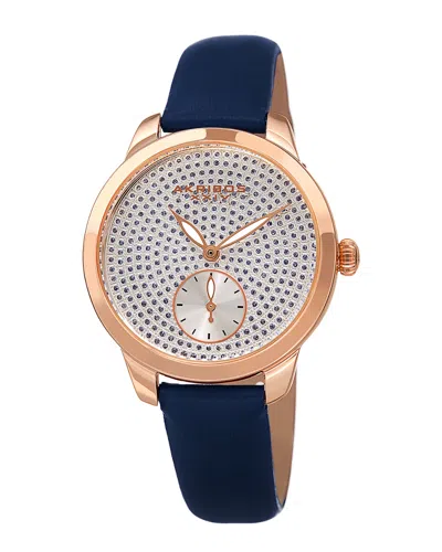 Akribos Xxiv Women's Leather Watch