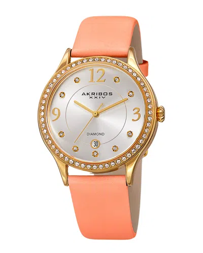 Akribos Xxiv Women's Leather Watch