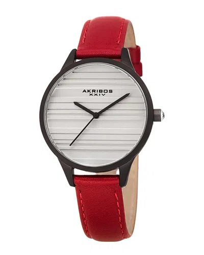 AKRIBOS XXIV AKRIBOS XXIV WOMEN'S LEATHER WATCH