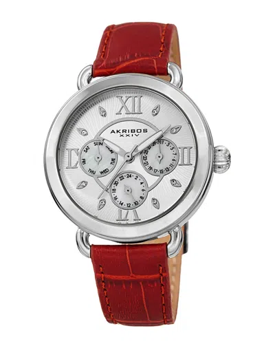 Akribos Xxiv Women's Leather Watch