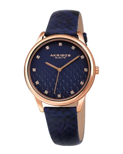 Akribos Xxiv Women's Leather Watch
