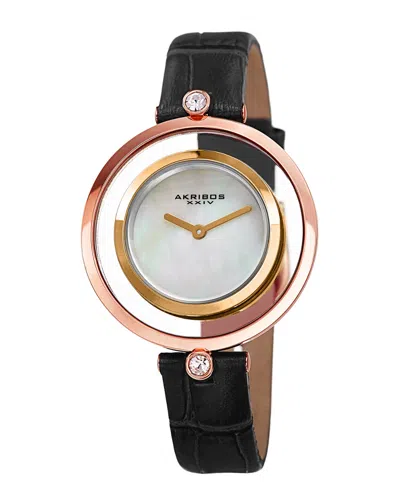 Akribos Xxiv Women's Leather Watch