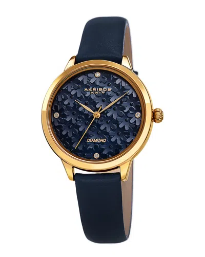 Akribos Xxiv Women's Leather Watch