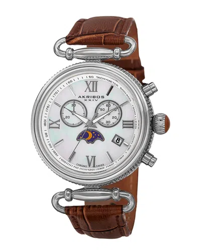 Akribos Xxiv Women's Leather Watch