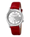 Akribos Xxiv Women's Leather Watch In Multicolor