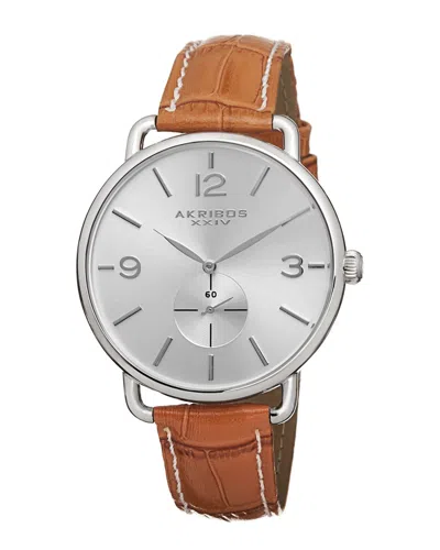 Akribos Xxiv Women's Leather Watch In Multicolor