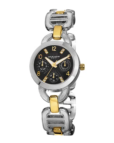 AKRIBOS XXIV AKRIBOS XXIV WOMEN'S LINK DIAMOND WATCH
